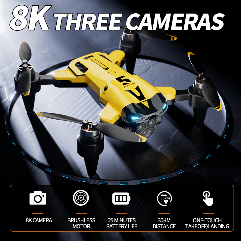 Drone Battery Adapter - Brushless RC Drone 8K Triple Camera