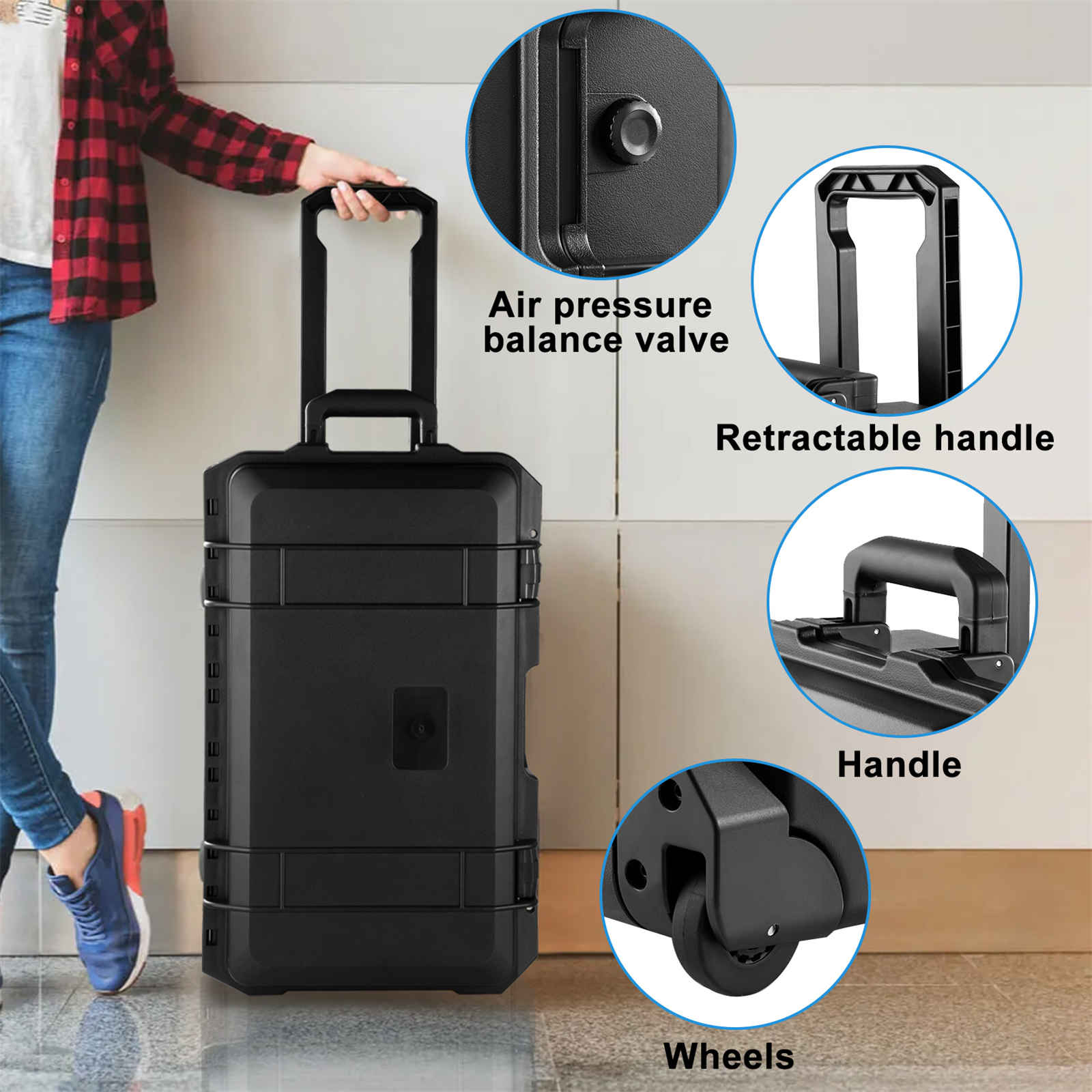 Rolling Camera Case, Portable  - Drone Strobe Light recensie en prijs