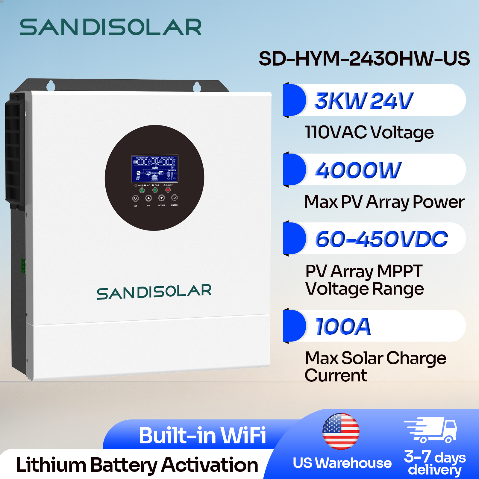 SANDISOLAR 3KW Hybrid Solar In - Drone Solar Charger recensie en prijs