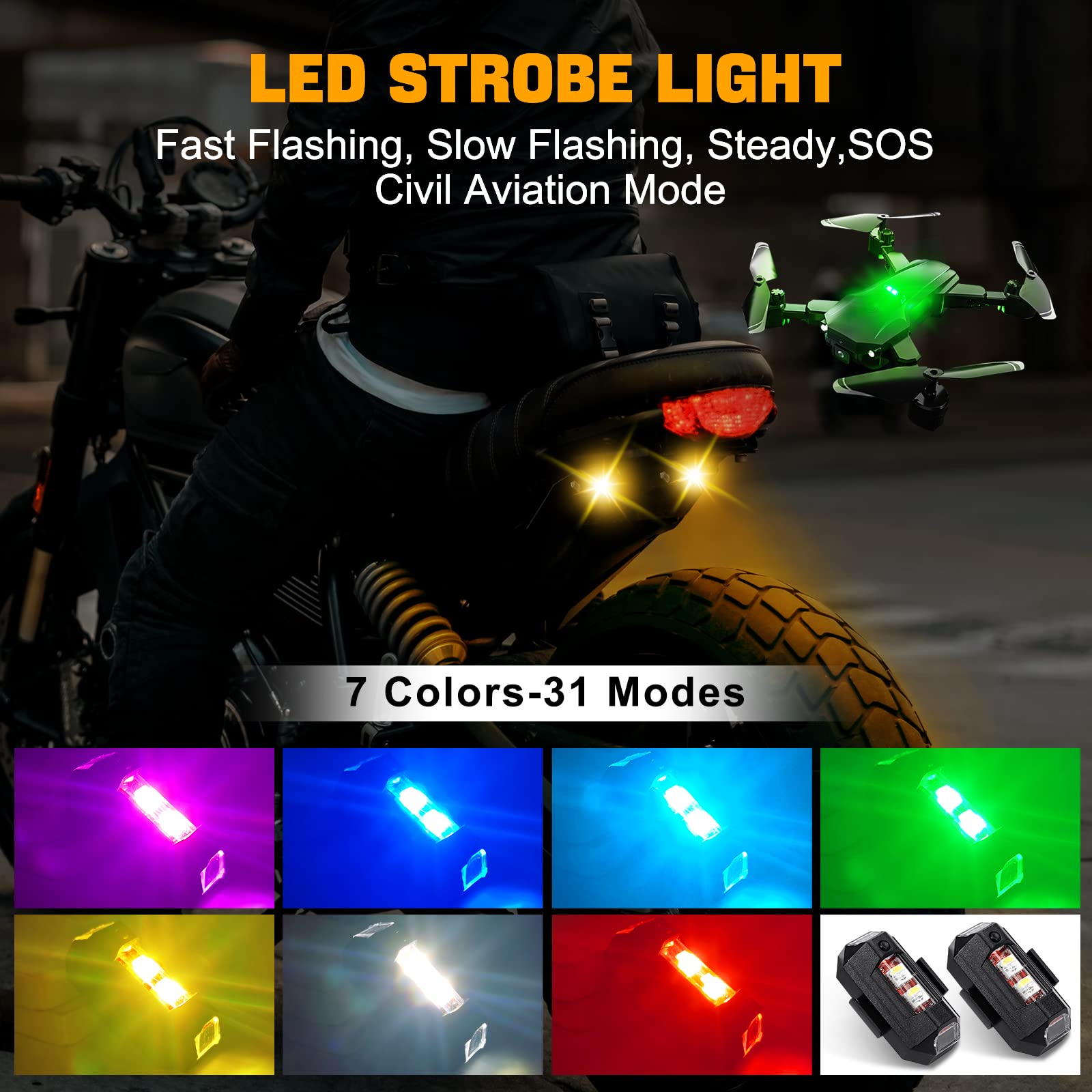 Motorcycle Lights Drone Strobe - Drone Strobe Light recensie en prijs