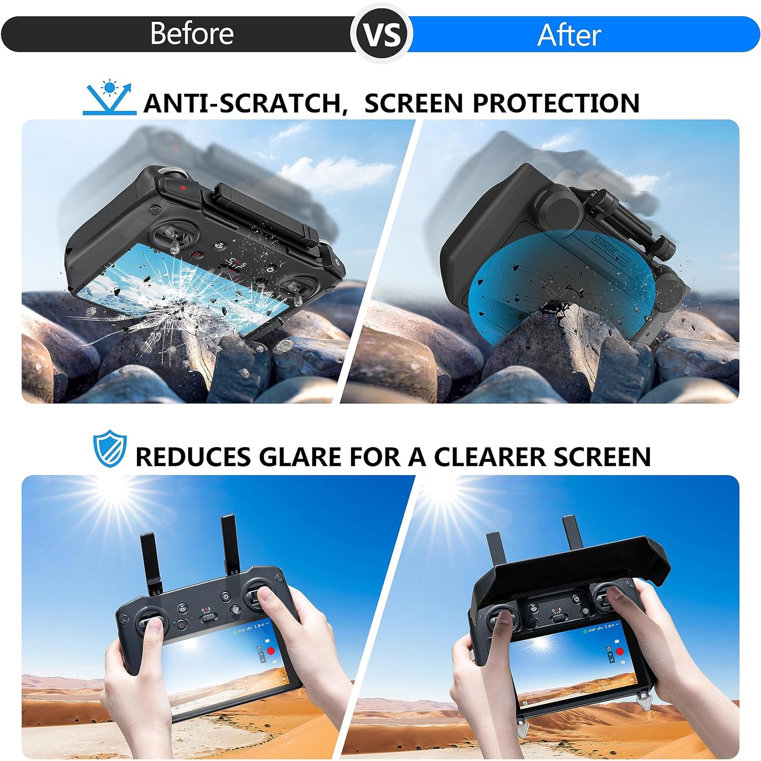 2-in-1 Sun Hood & Joystick Cov - Drone Control Stick recensie en prijs
